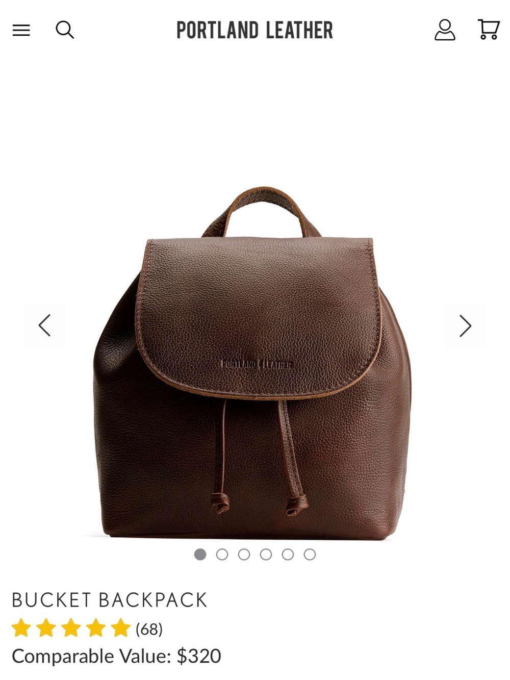 Portland Leather Bucket Backpack - Coldbrew